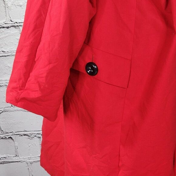 Anne Klein Red Mid-Length Overcoat, Women's 3XL - Picture 2 of 9